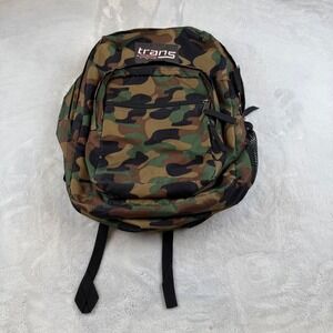 TRANS by JanSport Camo Backpack Book Bag Travel School Hiking Outdoor